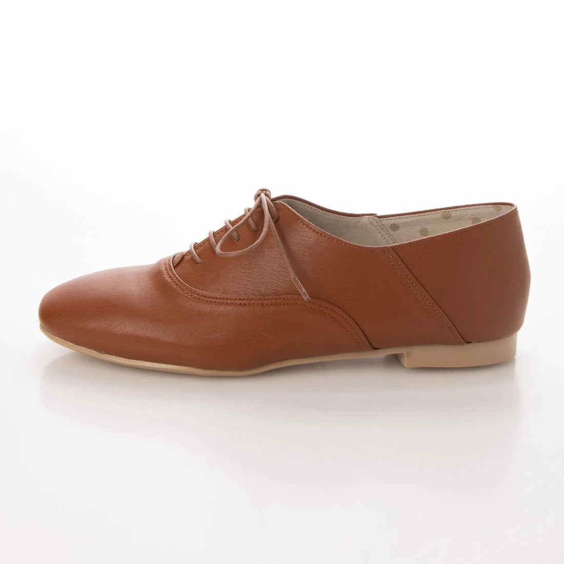 日本製 【蘋果皮】【防水】Emma Francis平底繫帶鞋(駝色蘋果皮光滑)(03d-AP 186)(camel apple leather smooth)(キャメル アップルレザースムース)