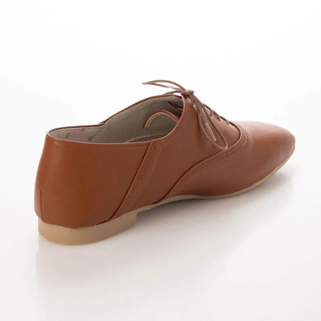 日本製 【蘋果皮】【防水】Emma Francis平底繫帶鞋(駝色蘋果皮光滑)(03d-AP 186)(camel apple leather smooth)(キャメル アップルレザースムース)