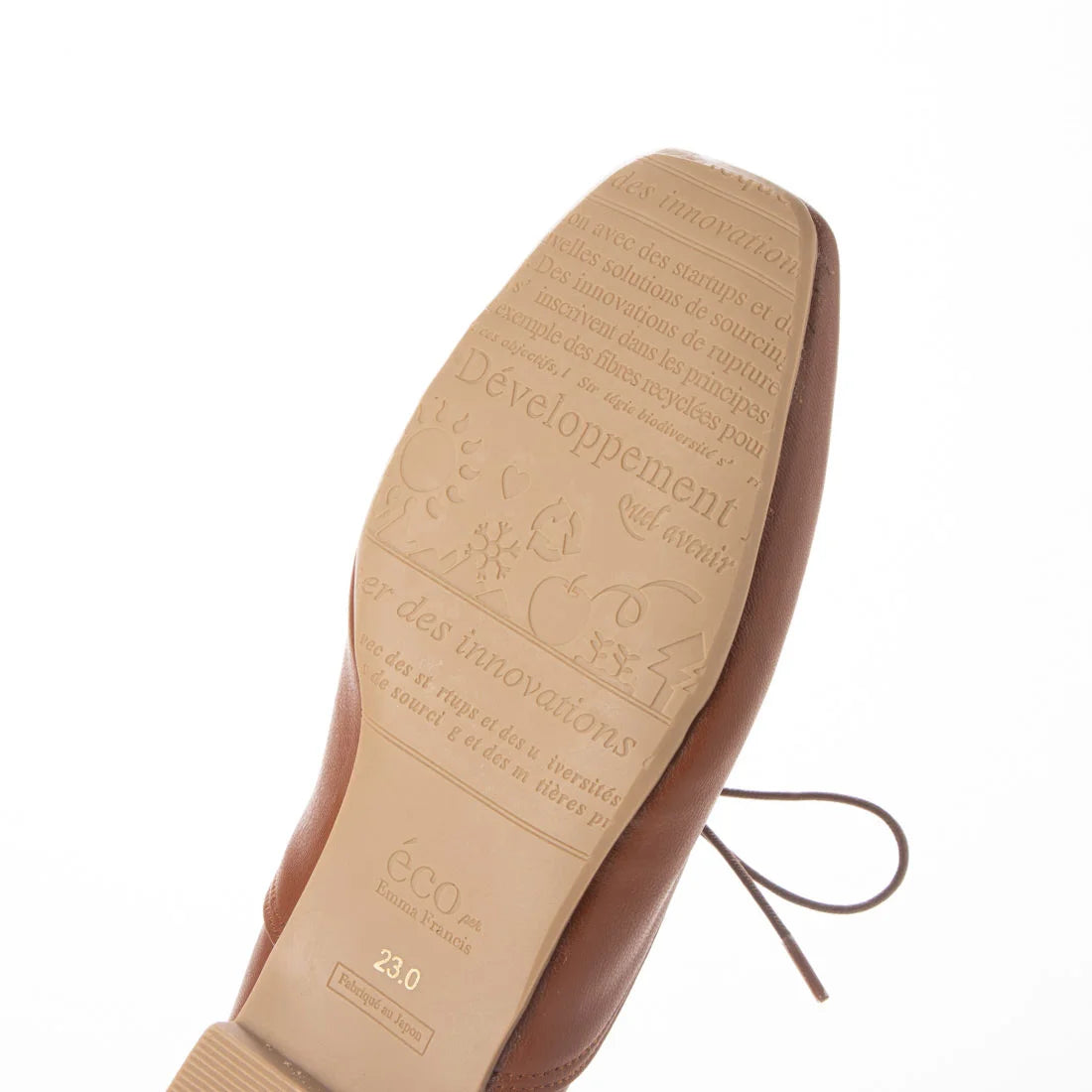 日本製 【蘋果皮】【防水】Emma Francis平底繫帶鞋(駝色蘋果皮光滑)(03d-AP 186)(camel apple leather smooth)(キャメル アップルレザースムース)