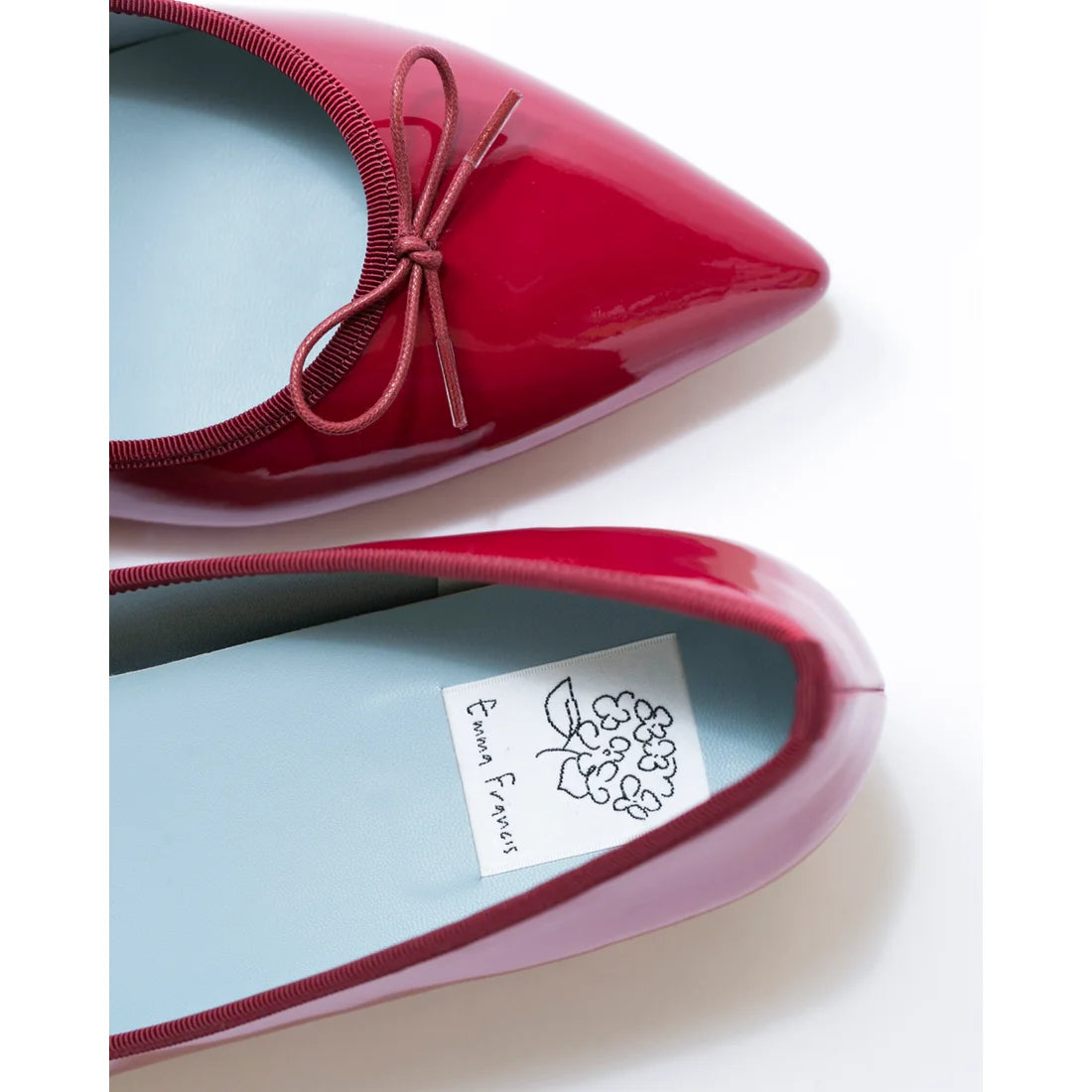 日本製【相容雨天】Emma Francis 尖頭3cm跟芭蕾舞鞋(3002a-E 135)(Red enamel)(レッド エナメル)