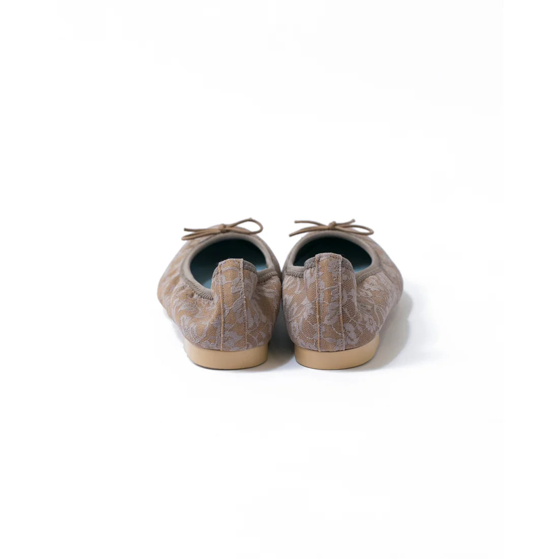 日本製【珍珠色調防水】Emma Francis尖頭平底芭蕾舞鞋(01b-L S551)(Charcoal gray lace leather suede)(チャコールグレー レース レザースエード)