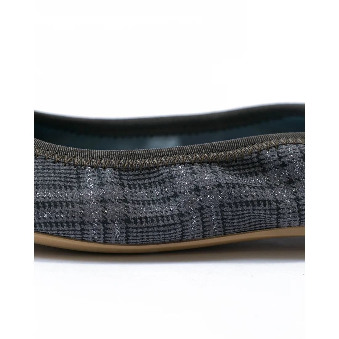 日本製【珍珠色調防水】Emma Francis尖頭平底芭蕾舞鞋(01b-L S532)(Gray checked leather suede)(グレー チェック レザースエード)