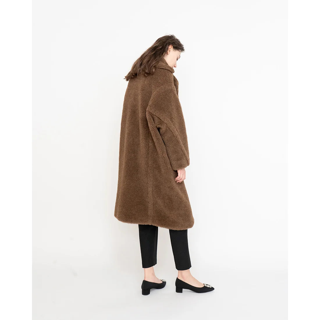 日本製 Emma Francis 尖頭3cm跟珠寶搭扣高跟鞋(3002b-ST 101)(Black satin)(ブラック サテン)