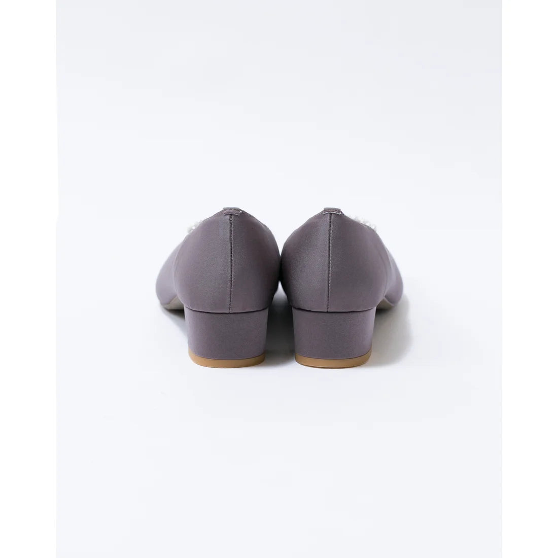 日本製 Emma Francis 尖頭3cm跟珠寶搭扣高跟鞋(3002b-ST 155)(Charcoal gray satin)(チャコールグレー サテン)
