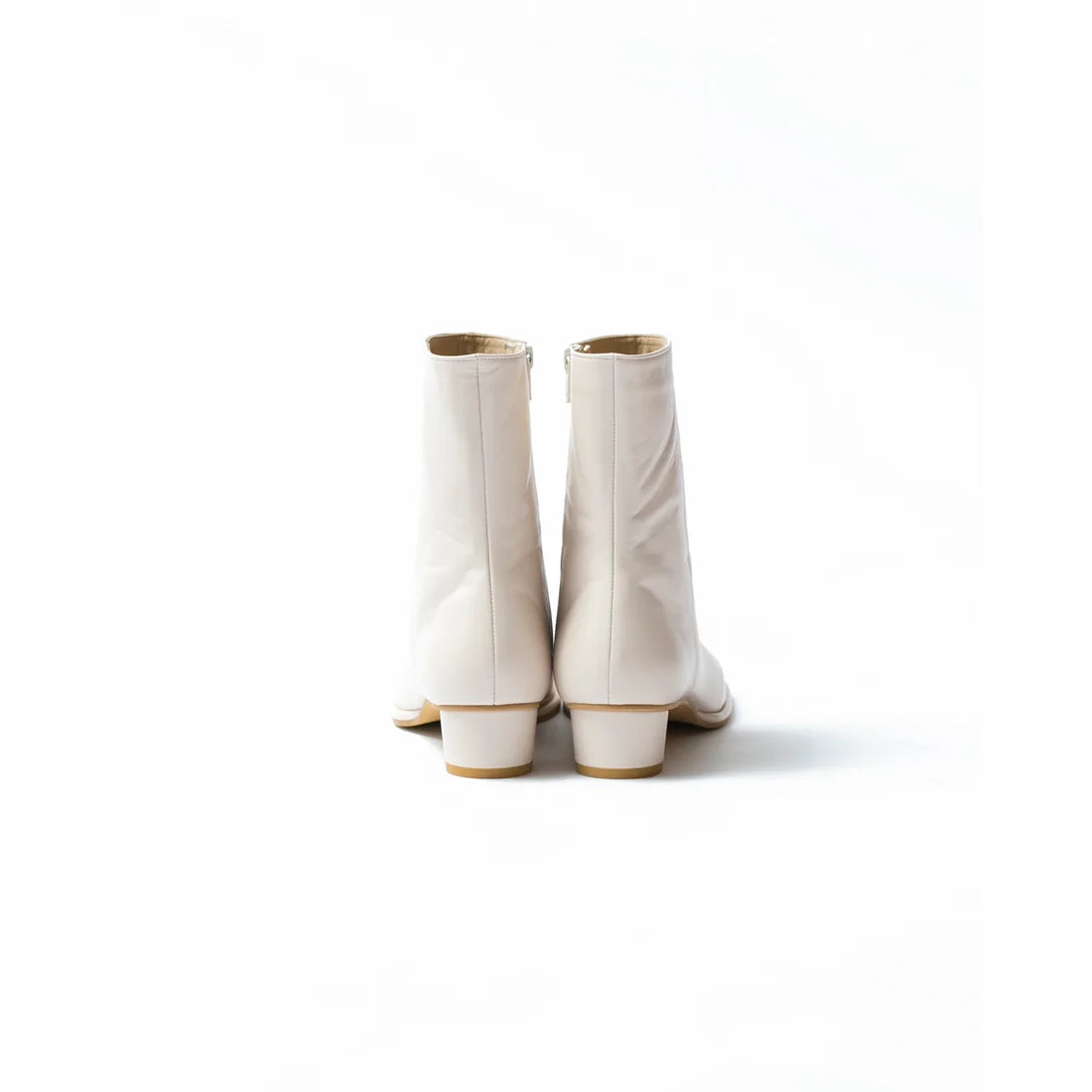 日本製【防水】Emma Francis 素面高跟靴 (9014a-L 177)(Ivory leather)(アイボリー レザー)
