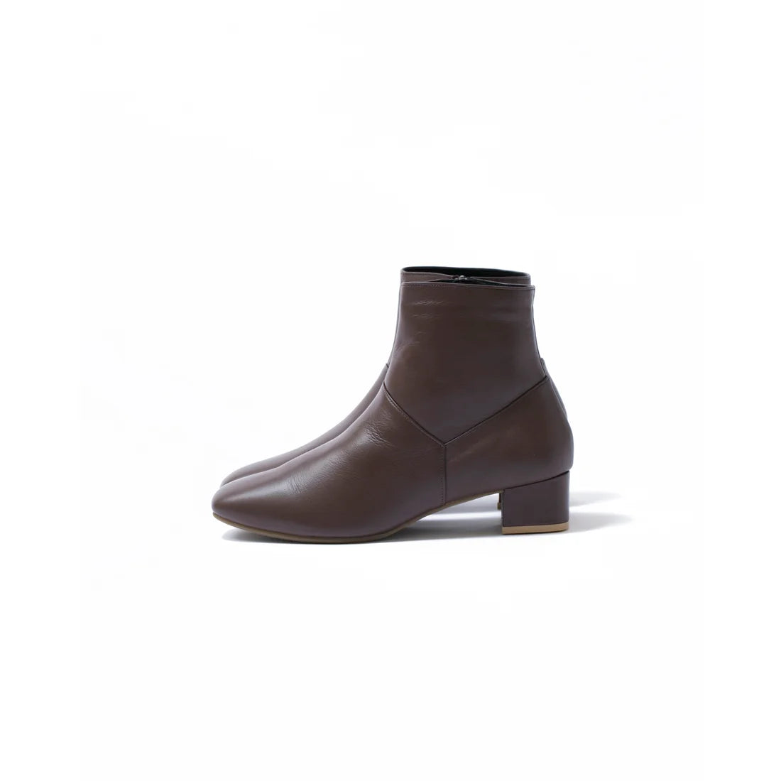日本製【防水】Emma Francis 4cm素面高跟短靴 (9009a-L 105)(Brown leather)(ブラウン レザー)