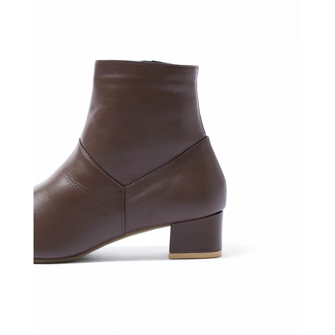 日本製【防水】Emma Francis 4cm素面高跟短靴 (9009a-L 105)(Brown leather)(ブラウン レザー)