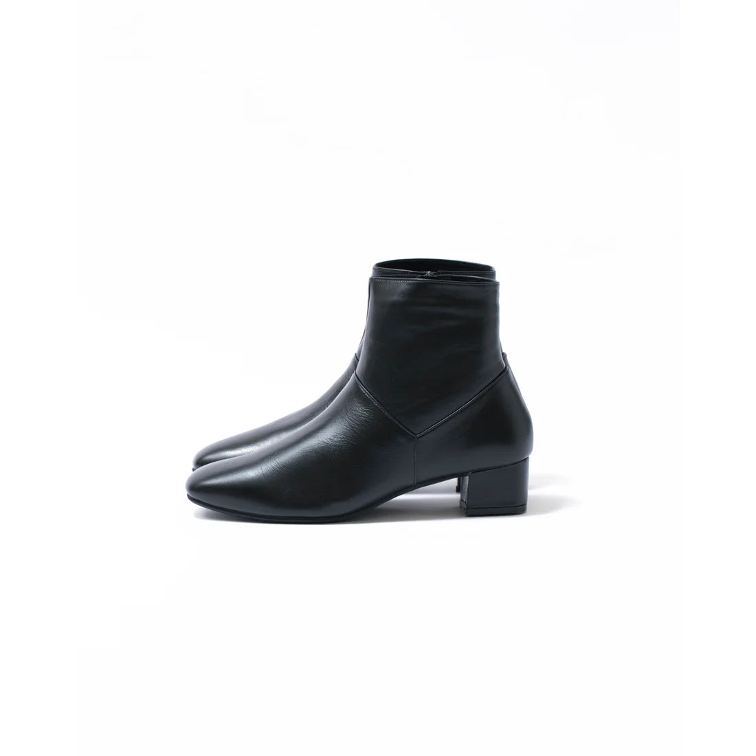 日本製【防水】Emma Francis 4cm素面高跟短靴 (9009a-L 101)(Black leather)(ブラック レザー)