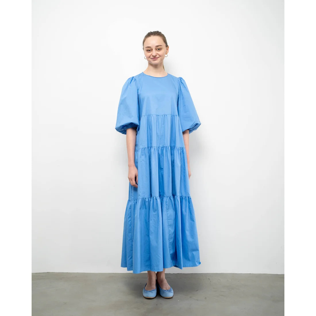 日本製【珍珠色調防水】Emma Francis 真皮 圓頭平底芭蕾舞鞋(02b-L S121)(Light blue suede)(ライトブルー レザースエード)