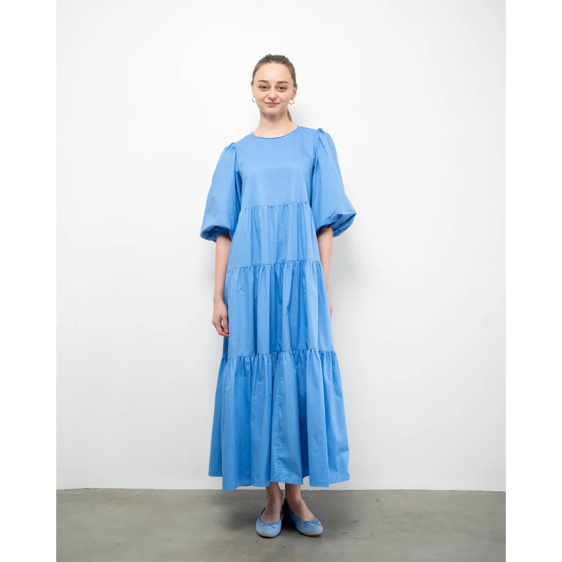 日本製【珍珠色調防水】Emma Francis 真皮 圓頭平底芭蕾舞鞋(02b-L S121)(Light blue suede)(ライトブルー レザースエード)