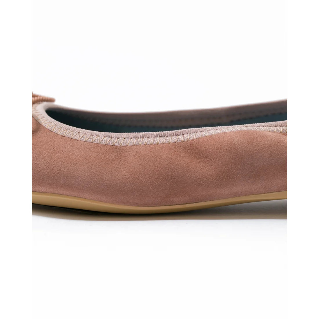 日本製【珍珠色調防水】Emma Francis尖頭平底芭蕾舞鞋 (01b-L S198)(Pink beige leather suede)(ピンクベージュ レザースエード)