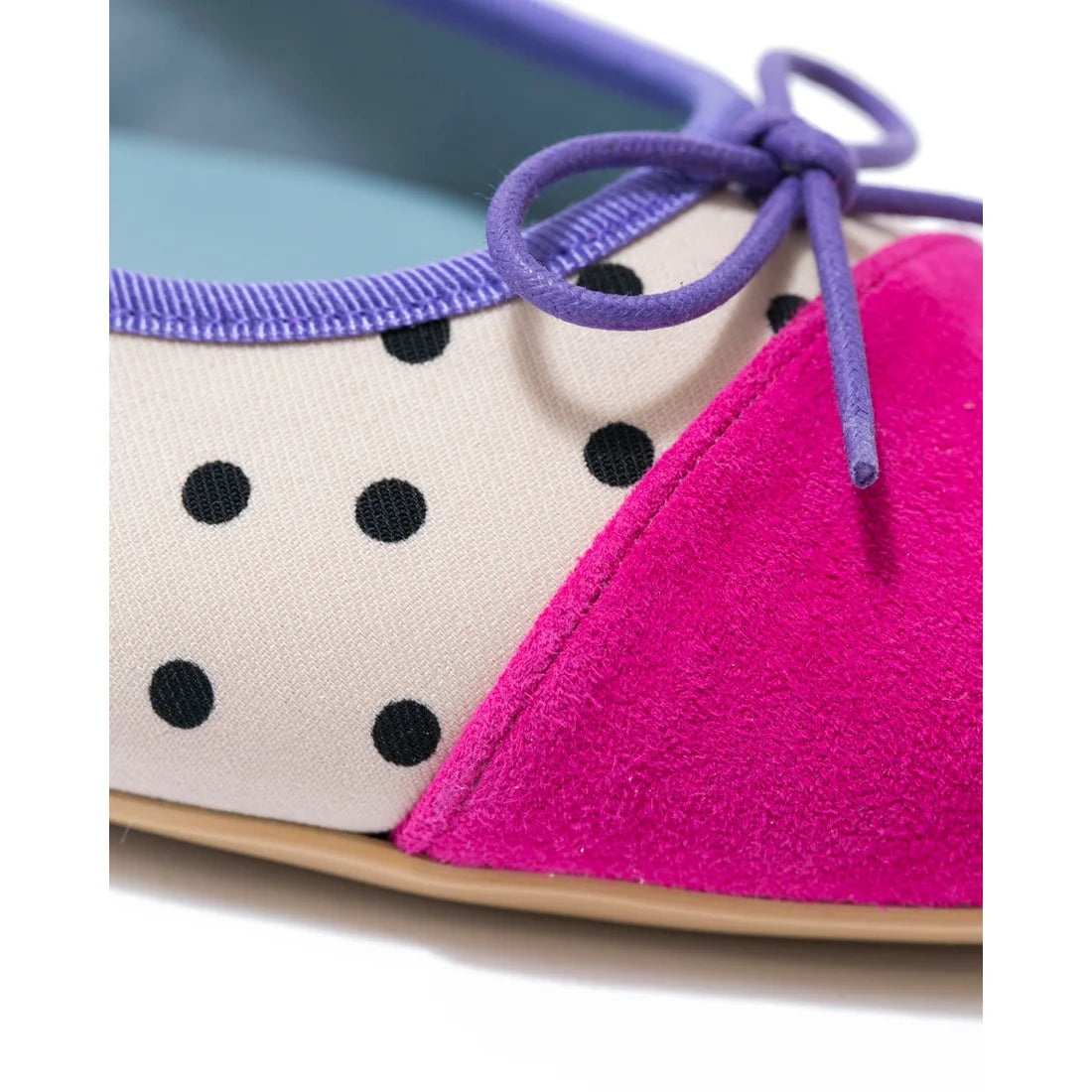 日本製 Emma Francis 平底尖頭圓點芭蕾舞鞋(01l-PE 502)(Beige dot pattern)(ベージュ ドット柄)