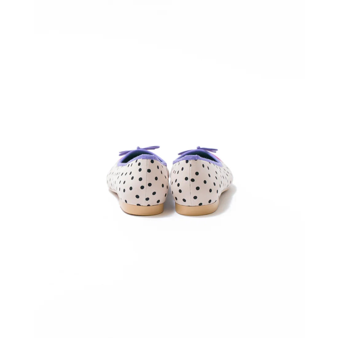 日本製 Emma Francis 平底尖頭圓點芭蕾舞鞋(01l-PE 502)(Beige dot pattern)(ベージュ ドット柄)