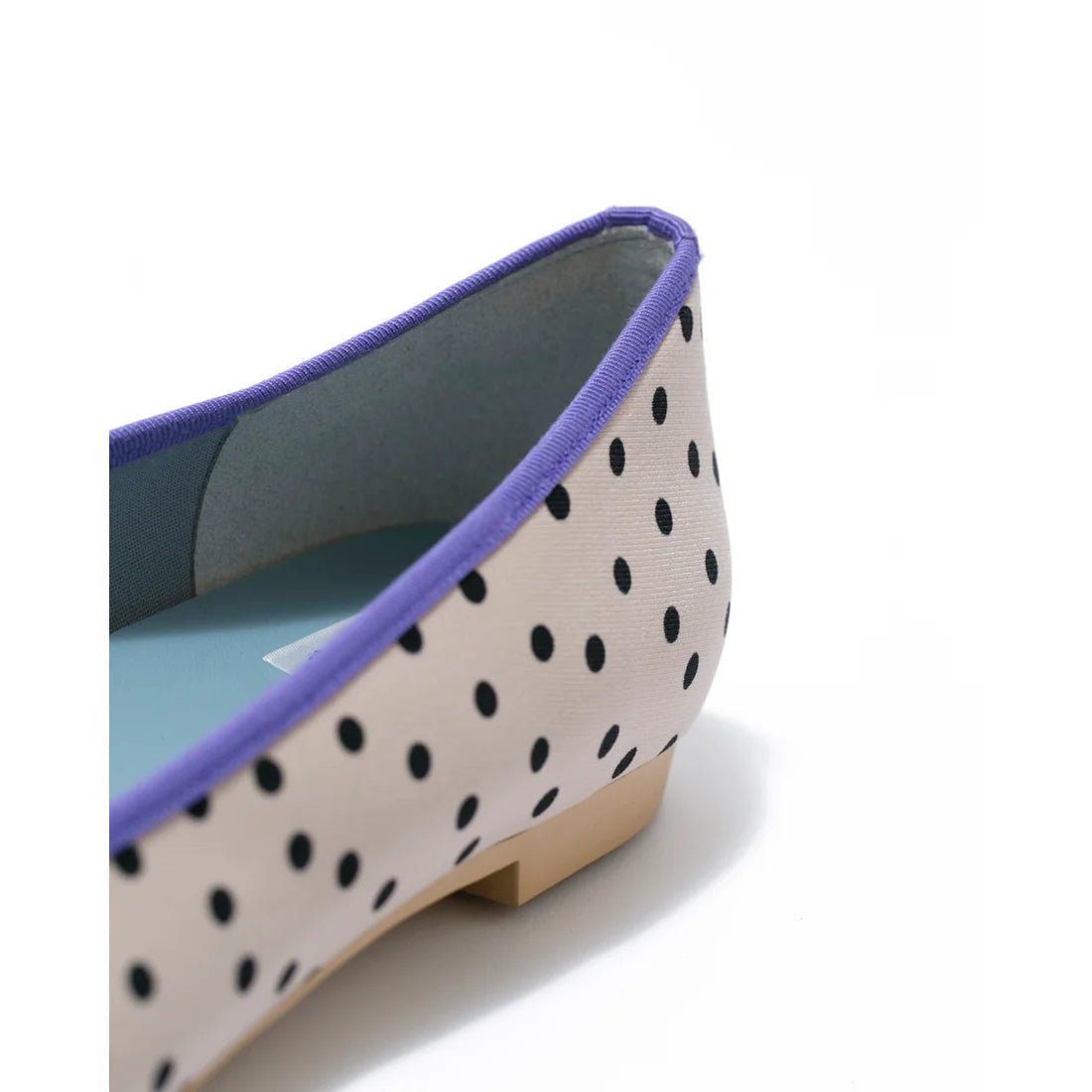 日本製 Emma Francis 平底尖頭圓點芭蕾舞鞋(01l-PE 502)(Beige dot pattern)(ベージュ ドット柄)