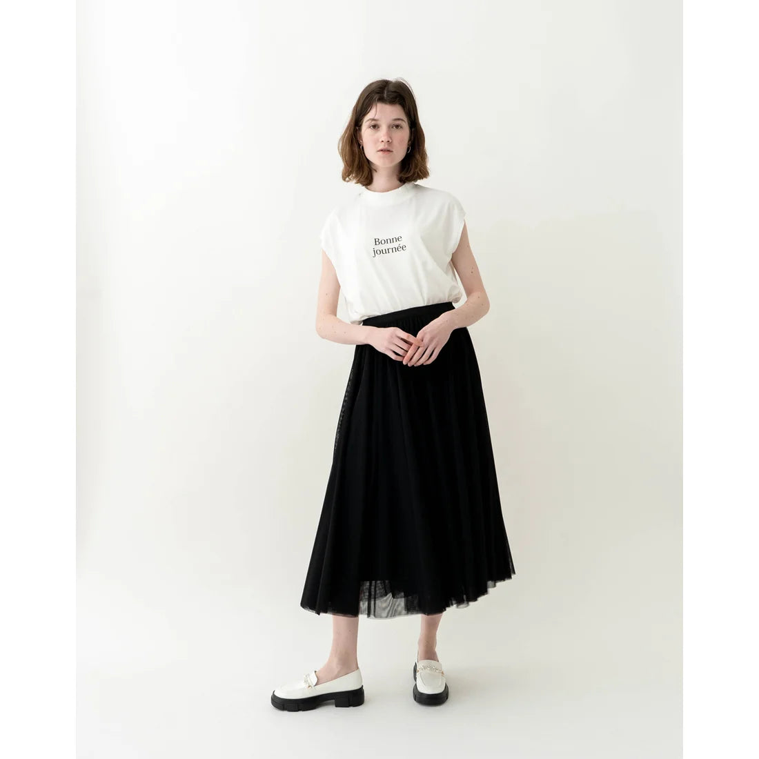日本製【晴雨兼容】Emma Francis 厚底珍珠樂福鞋(1501a-E 158)(White enamel)(ホワイト エナメル)