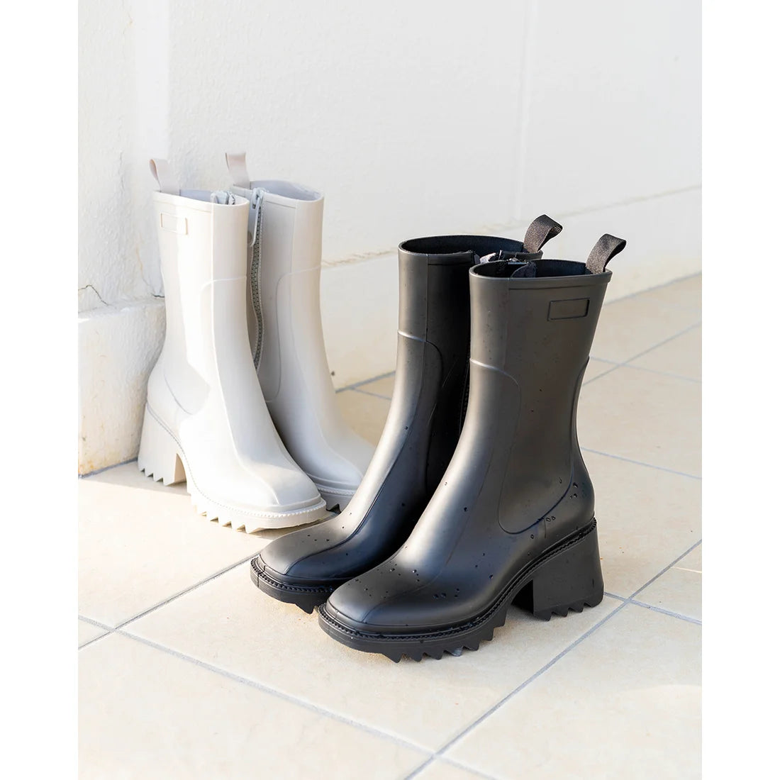 【防水】Emma Francis 橡膠雨靴 (9015a-R 177)(Ivory Rubber)(アイボリー ラバー)