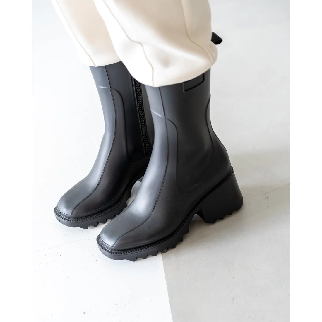 日本製【防水】Emma Francis 預訂3星期 橡膠雨靴 (9015a-R 101)(Black Rubber)(ブラック ラバー)