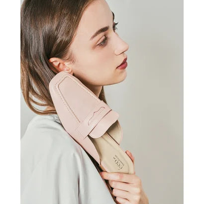日本製【蘋果皮】【防水】Emma Francis 樂福拖鞋式平底鞋 ( 03q-AP 144 )(Pink apple leather)(ピンク アップルレザー)