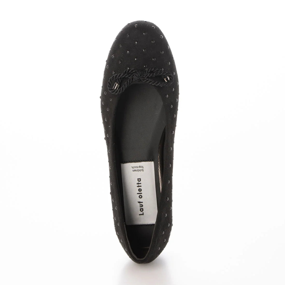 【新品預訂】日本製 Lauf Oletta 扭繩緞帶珍珠芭蕾鞋(L111 BLACK-S) (黑色)