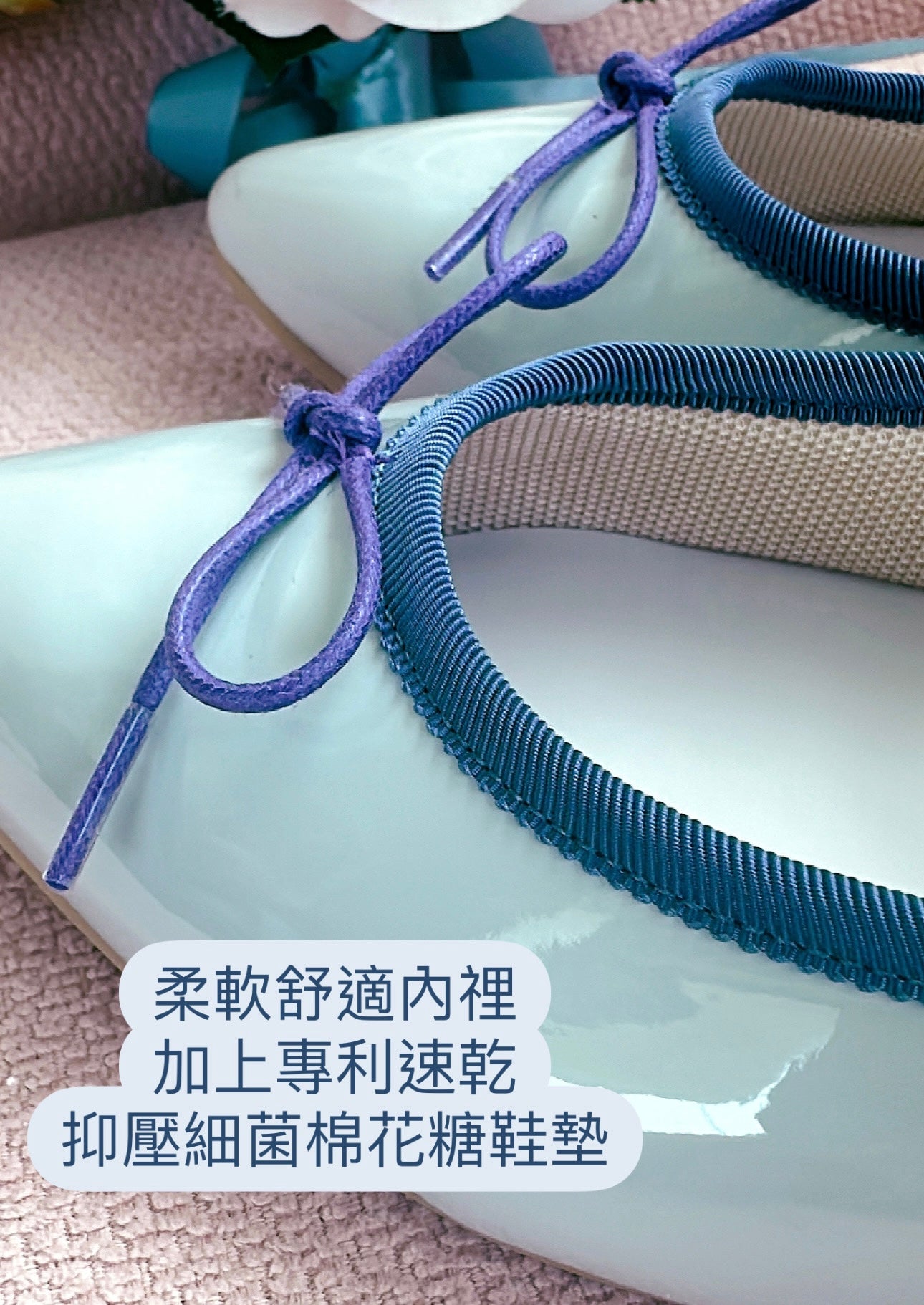 日本製Launa Lea x Grandioso 香港限定灰紫藍色晴雨3.5 cm尖頭鞋 (RB9402 / L grey)
