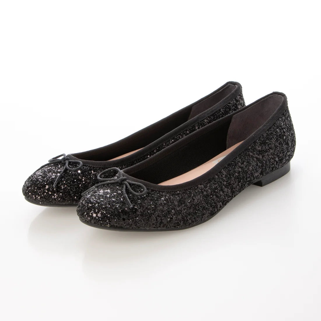 日本製 Launa lea 閃耀亮片圓頭芭蕾鞋 ( B1601A ) (黑色/Black)