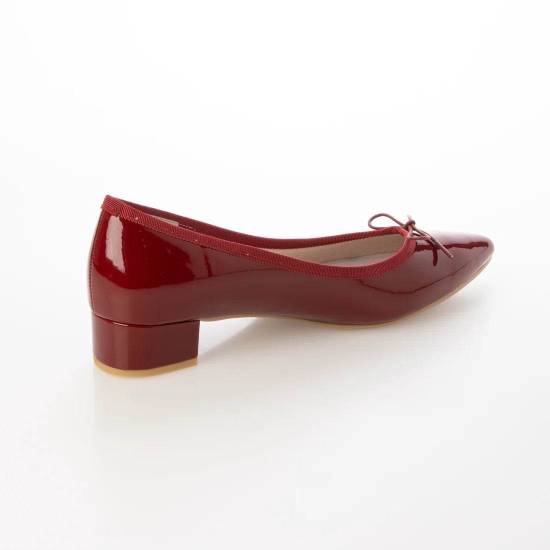 日本製 Launa lea 3cm踭蝴蝶結尖頭亮面芭蕾晴雨鞋( RB9401A ) ( 酒紅色/ Red E )