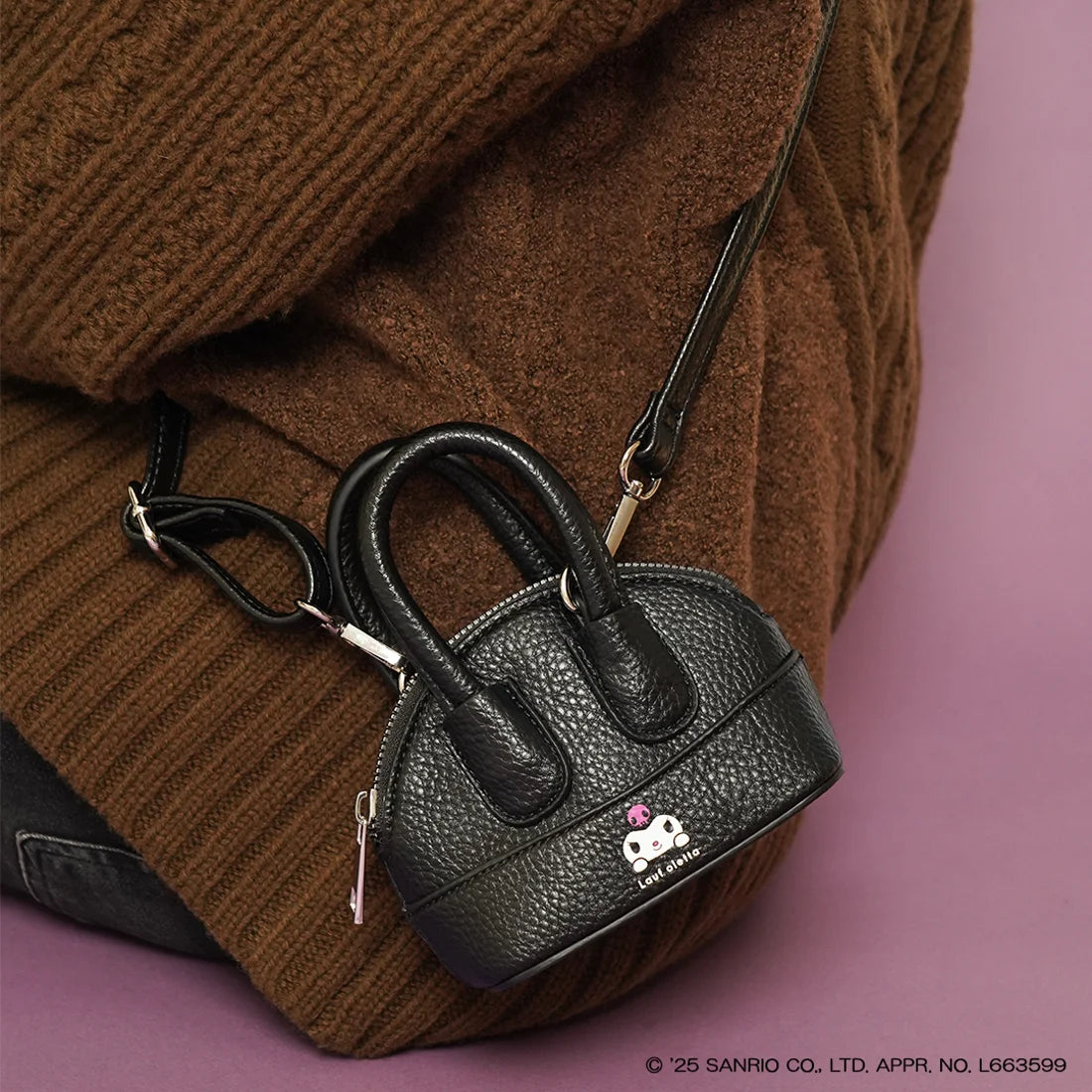 【限定品預訂】售完即止【KUROMI × Lauf oletta 特別聯名】日本製 防水 柔軟繫帶芭蕾鞋 (LRH106 Black) (黑色)