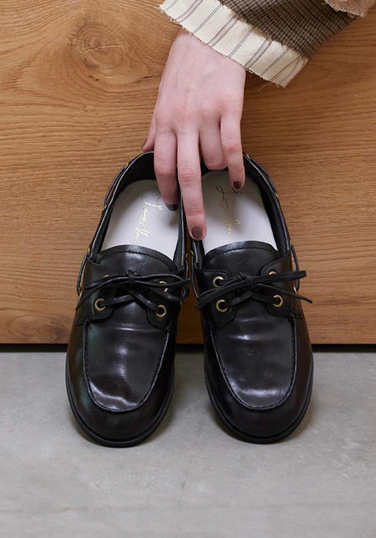 【新品預訂】Launa lea 軟質甲板鞋 (S154) (黑色/ Black)