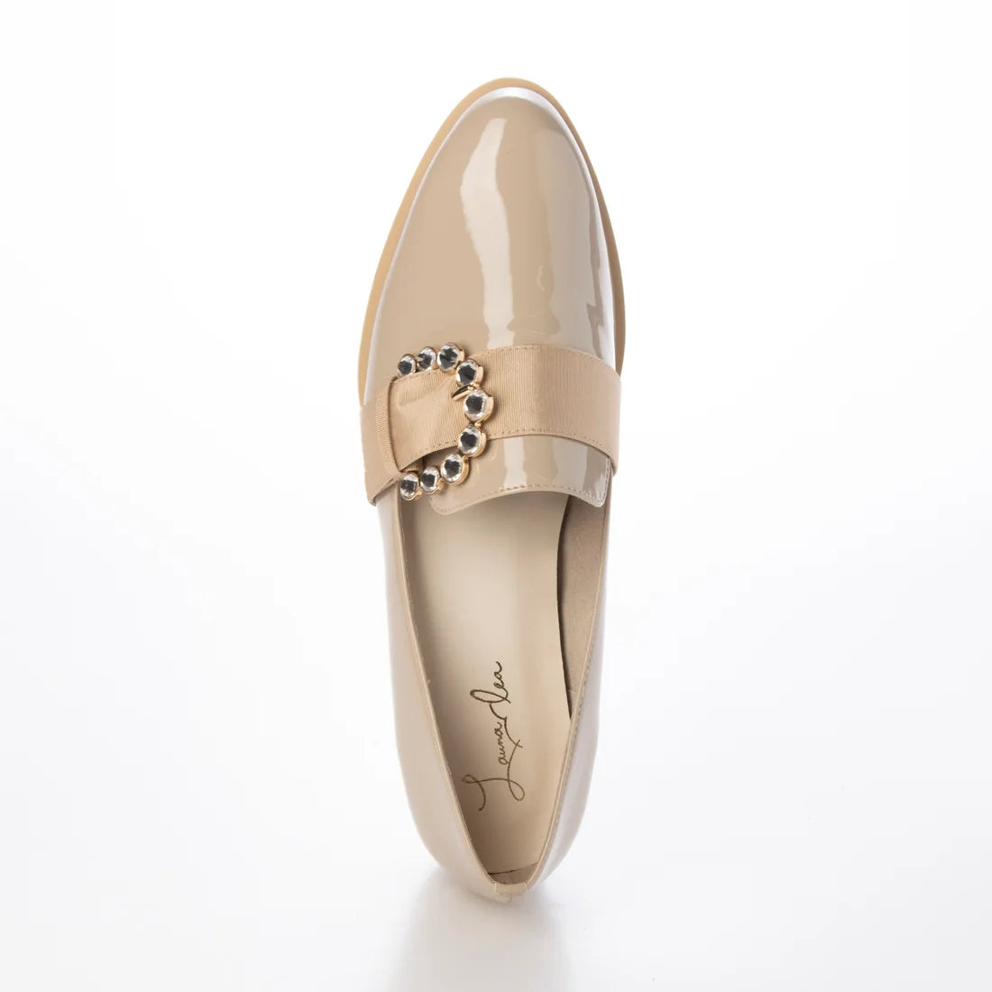 日本製 Launa Lea 串珠圓扣樂福鞋 (0593) (米色 E / Beige E)