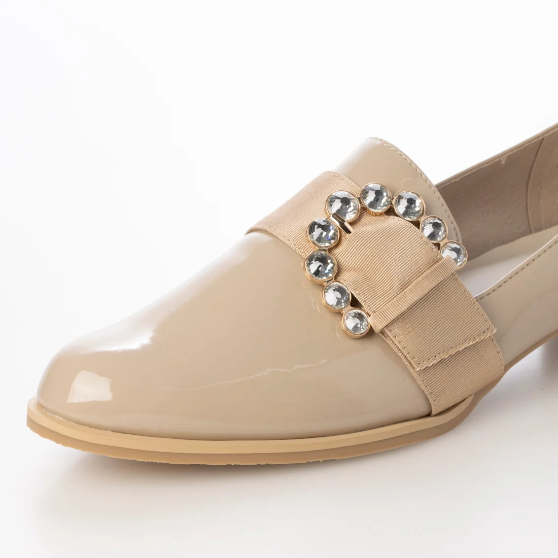 日本製 Launa Lea 串珠圓扣樂福鞋 (0593) (米色 E / Beige E)