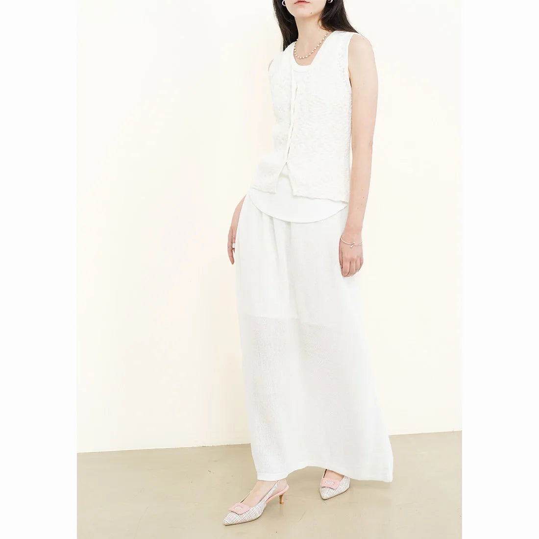 日本製 Launa Lea 5cm 尖頭方扣露跟高跟鞋 (0591) (鮭魚粉紅色 Z/C / Salmon pink Z/C)