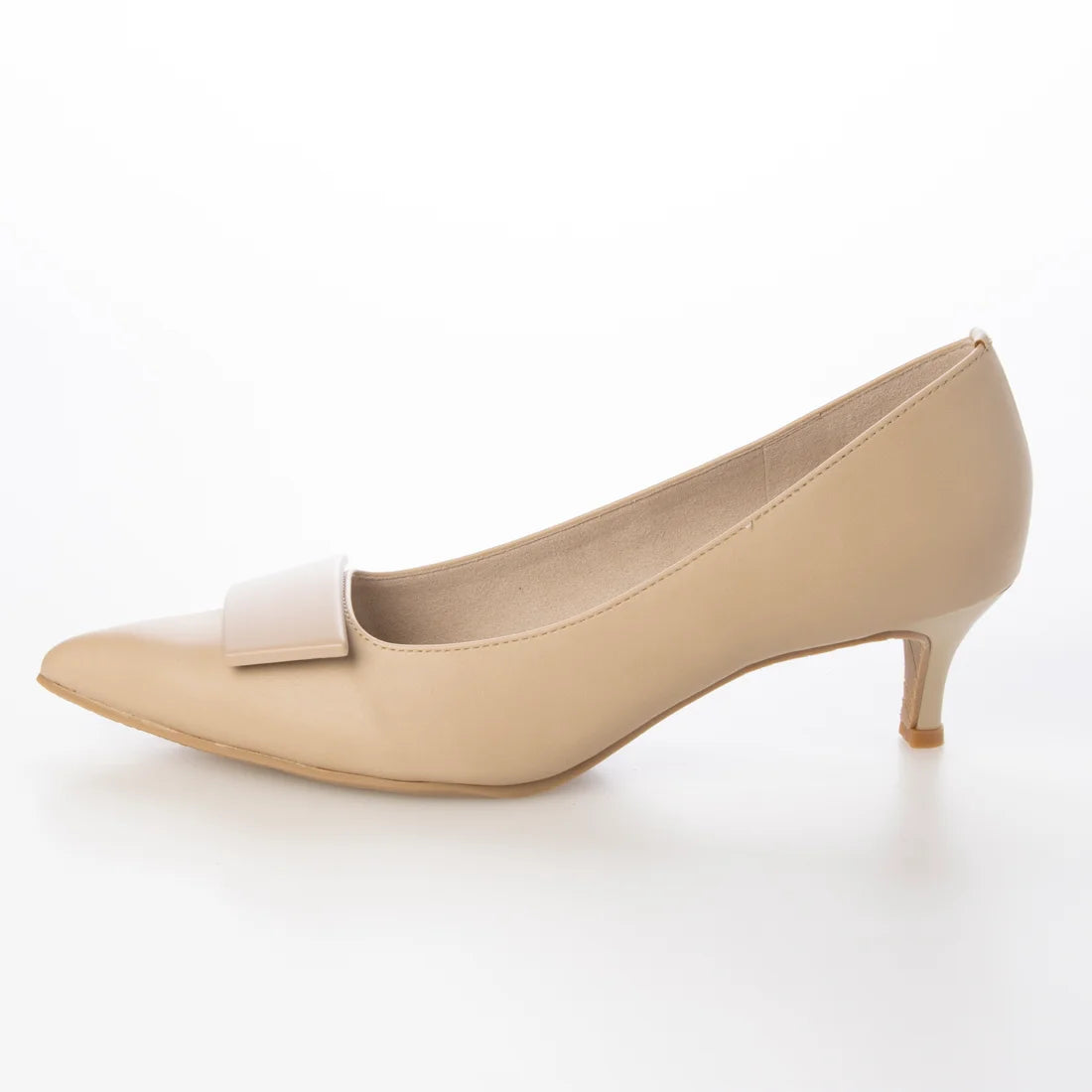 日本製 Launa Lea 5cm方扣尖頭高跟鞋 (573) (L米色 / L Beige)