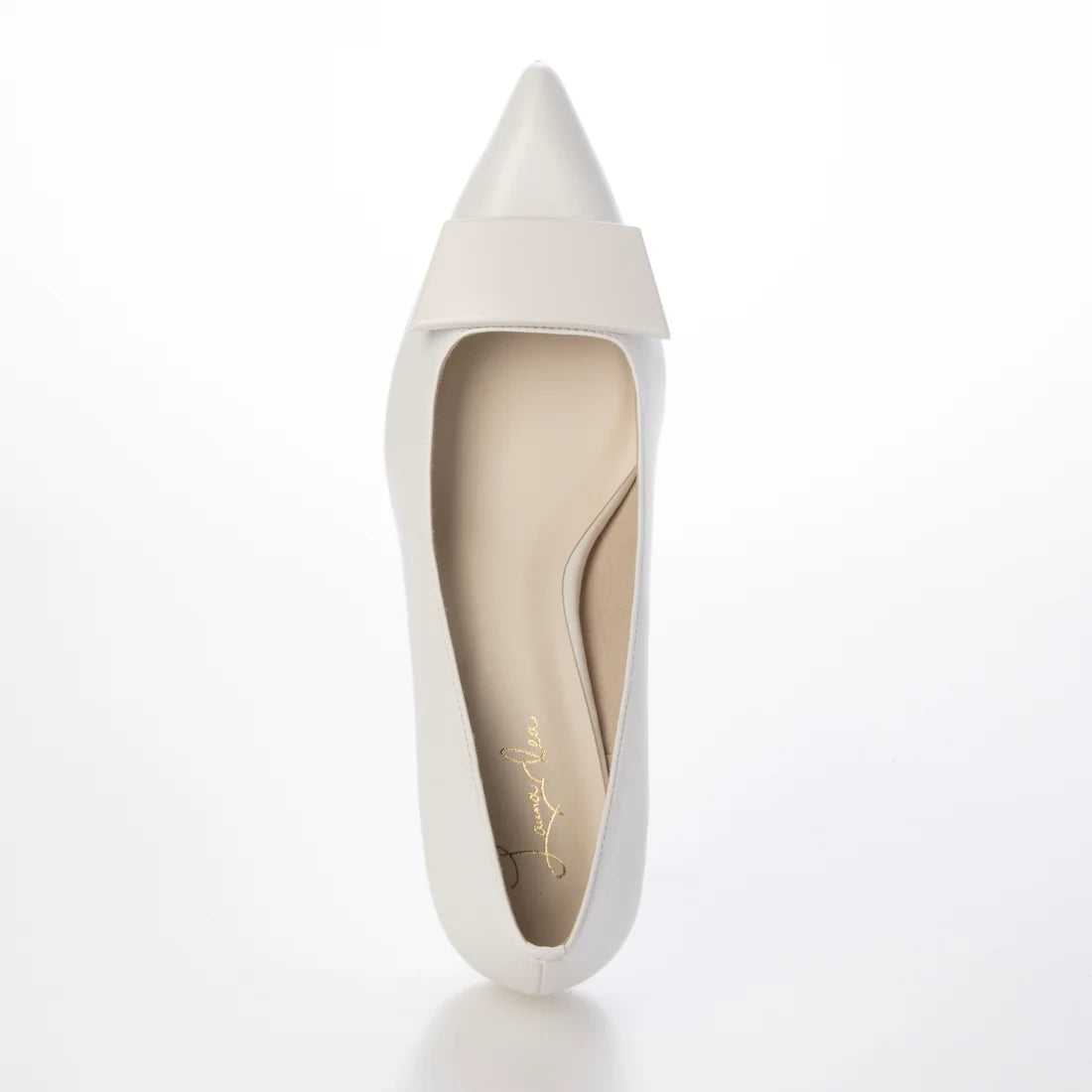 日本製 Launa Lea 5cm方扣尖頭高跟鞋 (0573) (白色 / White)