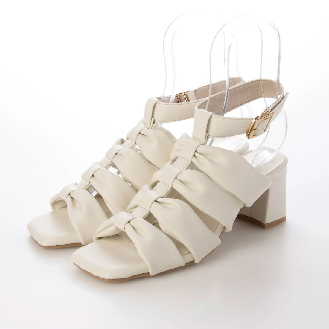 日本製 Launa Lea 6cm緞帶風格角鬥士涼鞋 (0599) (象牙色 / Ivory)