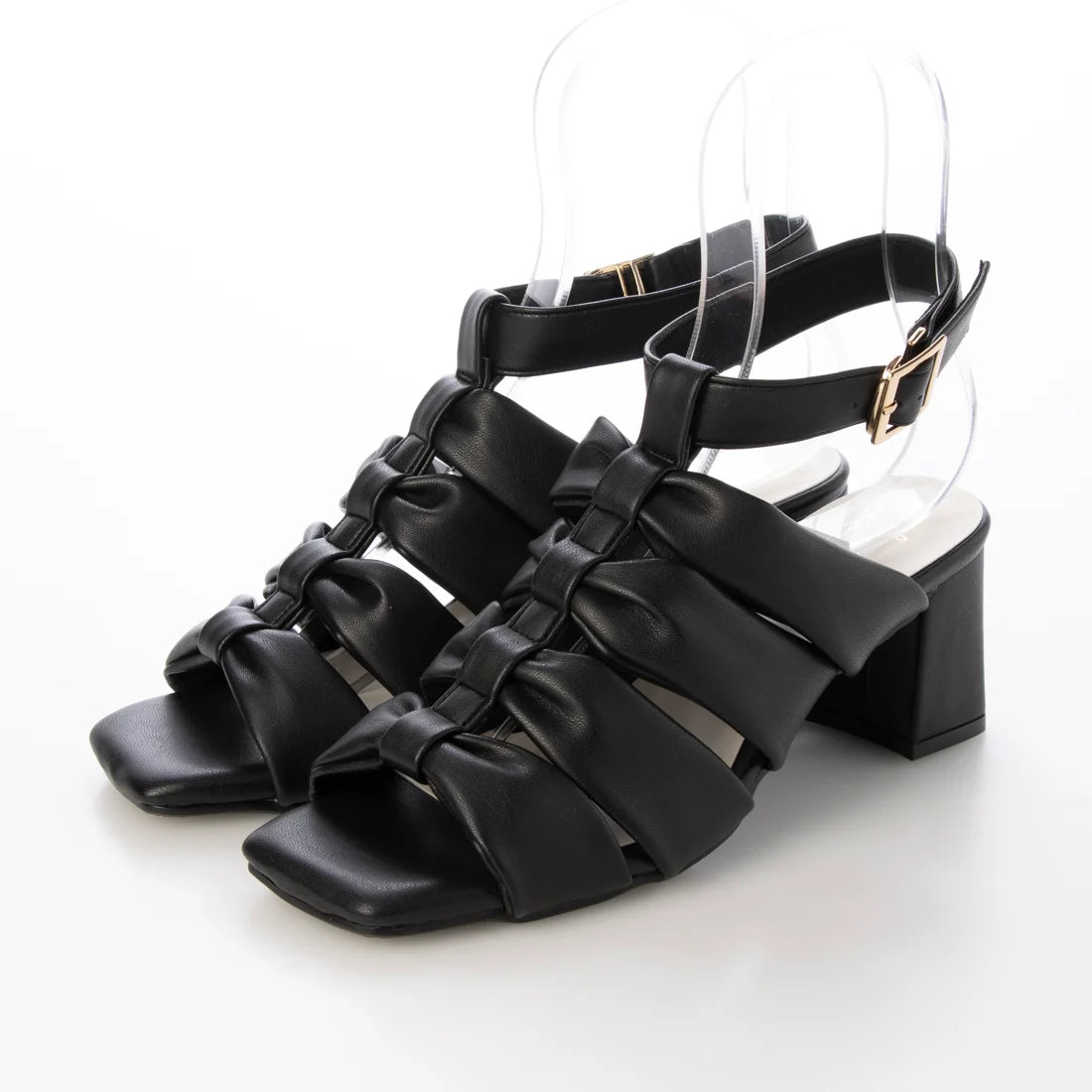 日本製 Launa Lea 6cm緞帶風格角鬥士涼鞋 (0599) (黑色 / Black)