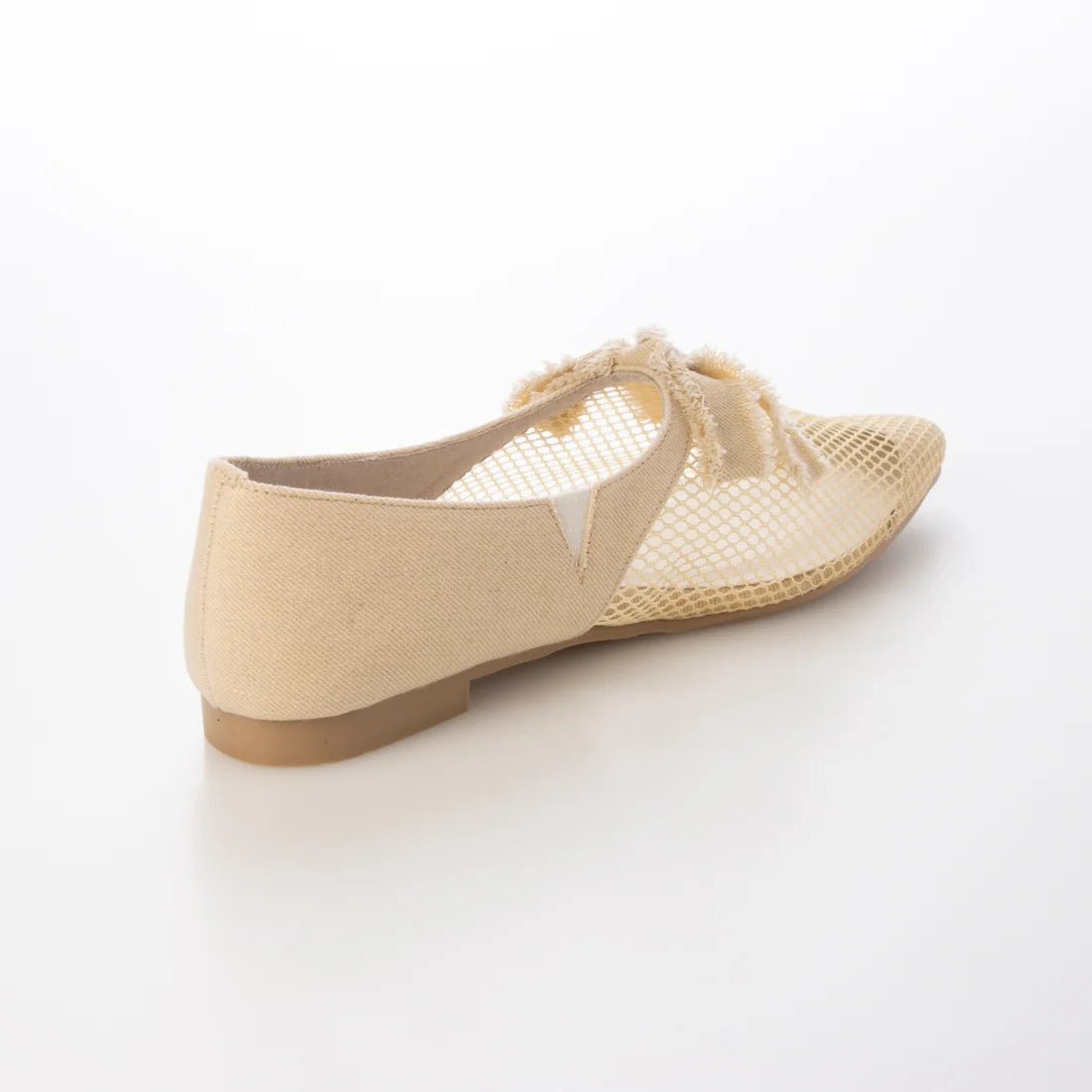 日本製 Launa Lea 網眼蝴蝶結平底鞋 (603) (米色Z / Beige Z)