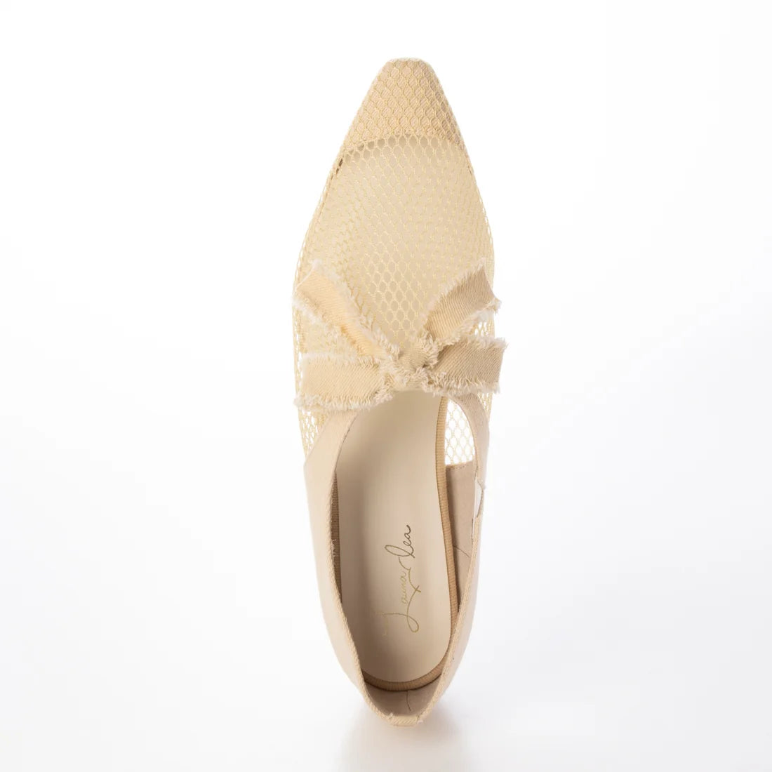 日本製 Launa Lea 網眼蝴蝶結平底鞋 (603) (米色Z / Beige Z)