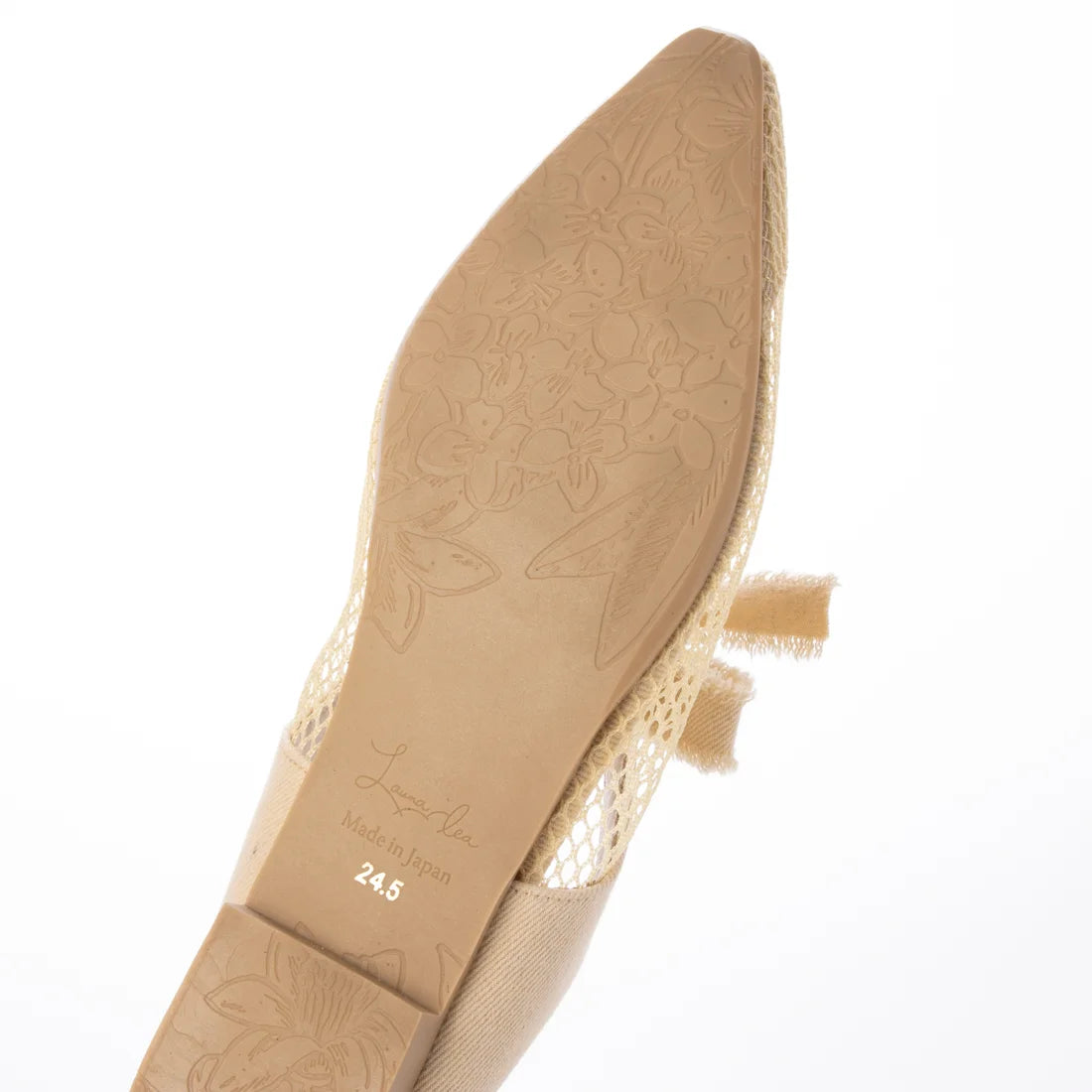 日本製 Launa Lea 網眼蝴蝶結平底鞋 (603) (米色Z / Beige Z)