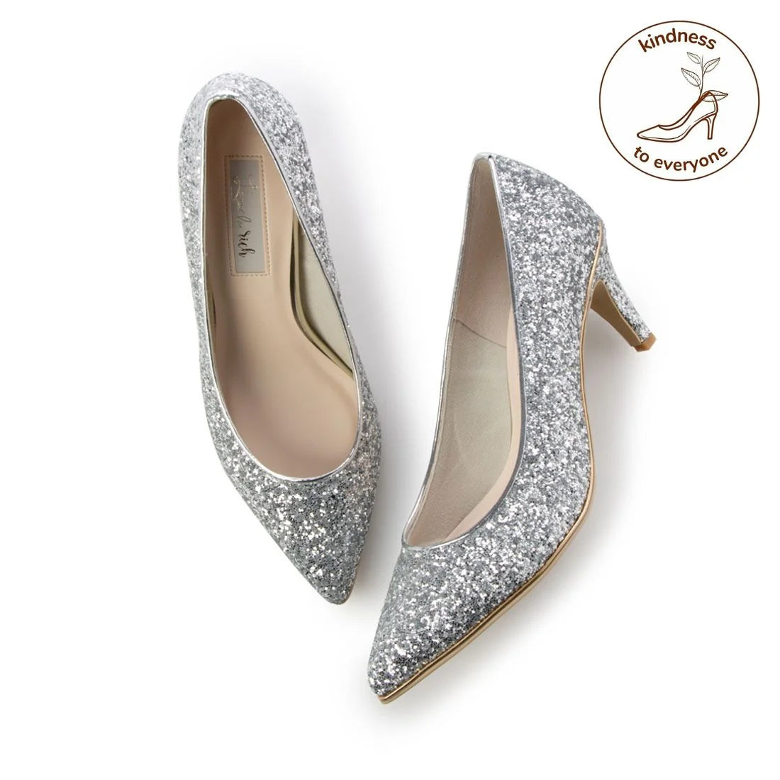 日本製 Launa Lea Rich 7cm Gold Line閃鑽高跟鞋 (80001A) (銀色 Z / Silver Z)