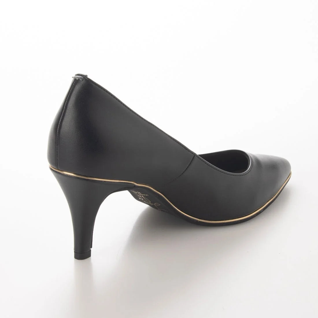 日本製 Launa Lea Rich 7cm Gold Line高跟鞋 (80001) (黑色 / Black)