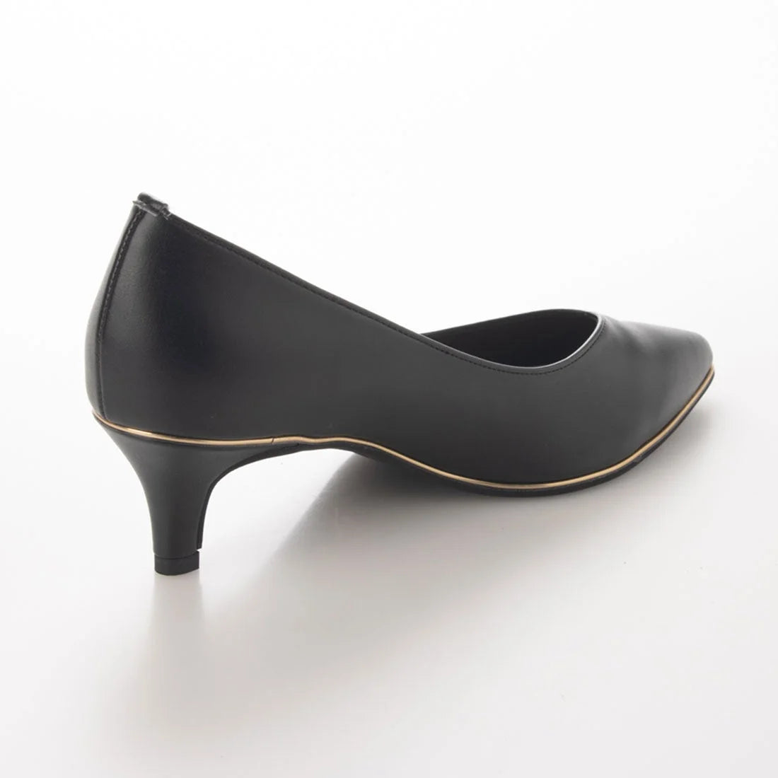 日本製 Launa Lea Rich 5cm Gold Line高跟鞋 (8000) (黑色 / Black)