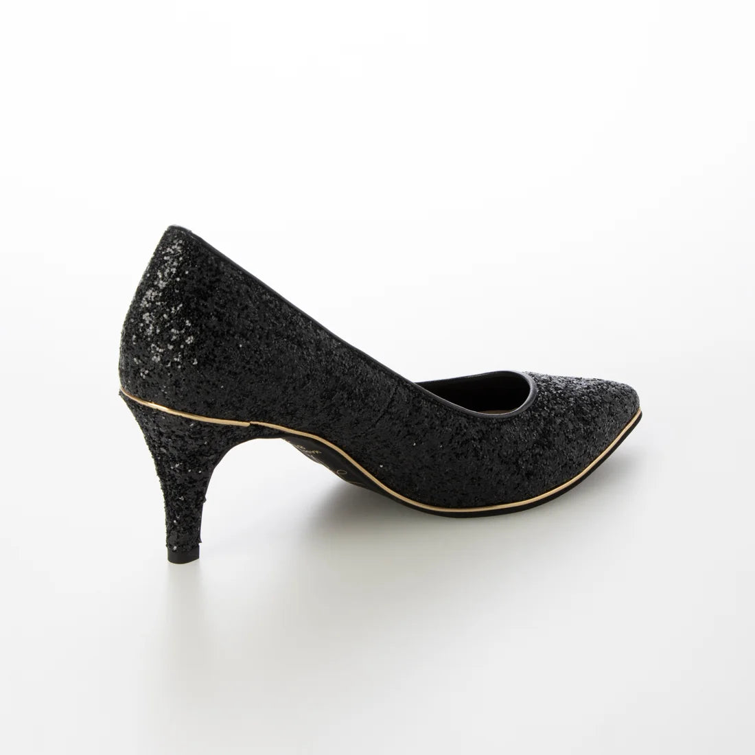 日本製 Launa Lea Rich 7cm Gold Line閃鑽高跟鞋 (80001A) (黑色 Z / Black Z)