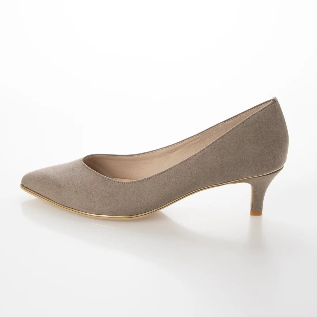 日本製 Launa Lea Rich 5cm Gold Line高跟鞋 (80009D) (米灰色 S / Greige S)
