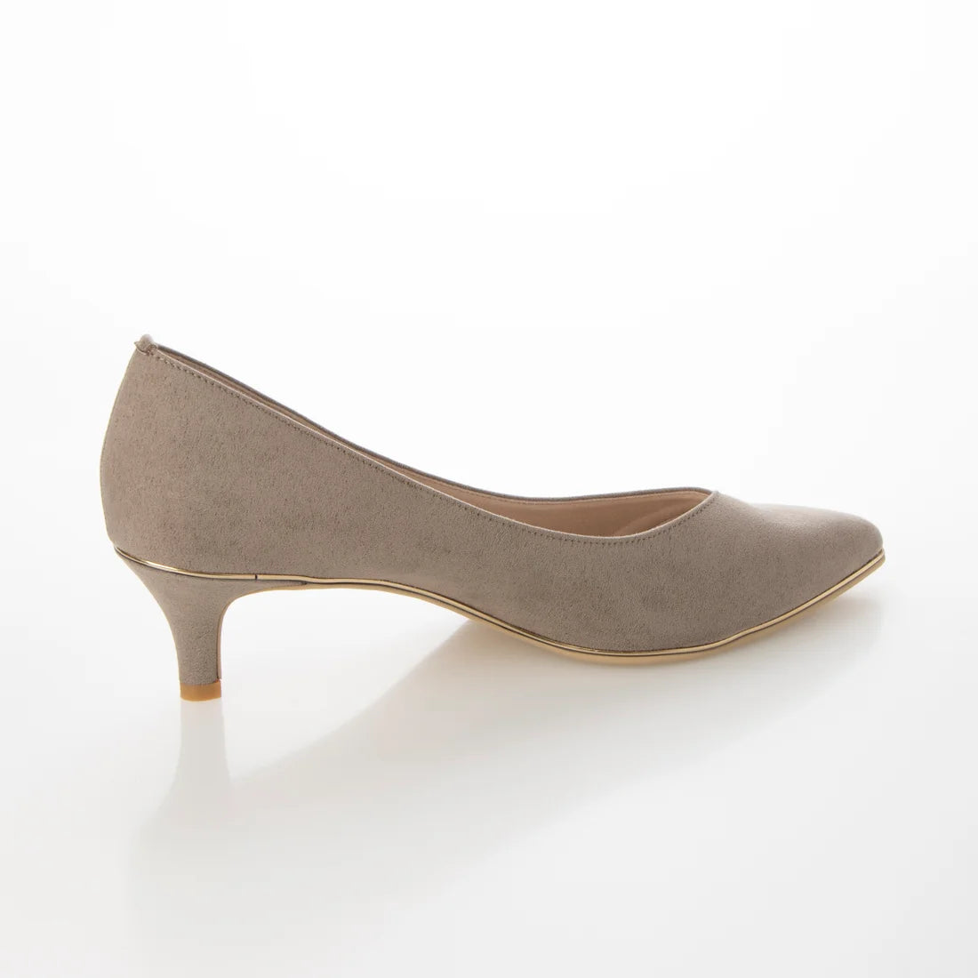 日本製 Launa Lea Rich 5cm Gold Line高跟鞋 (80009D) (米灰色 S / Greige S)