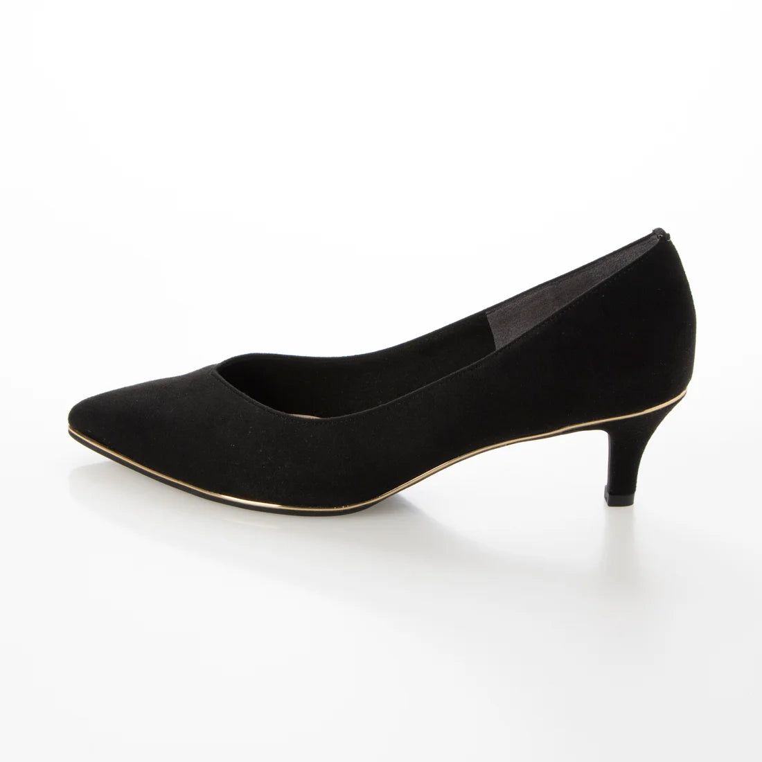 日本製 Launa Lea Rich 5cm Gold Line高跟鞋 (80009) (黑色 S / Black S)