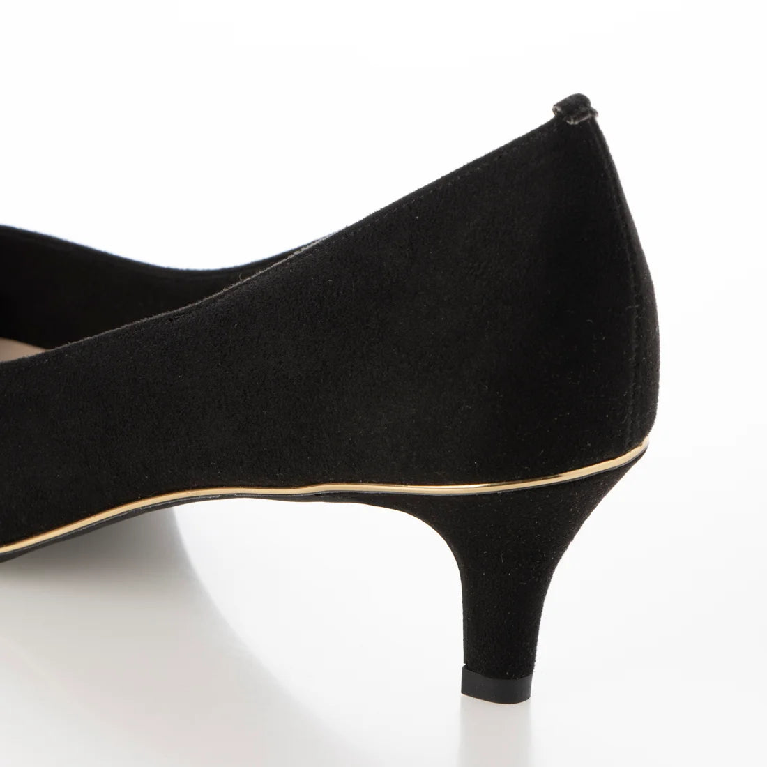 日本製 Launa Lea Rich 5cm Gold Line高跟鞋 (80009) (黑色 S / Black S)
