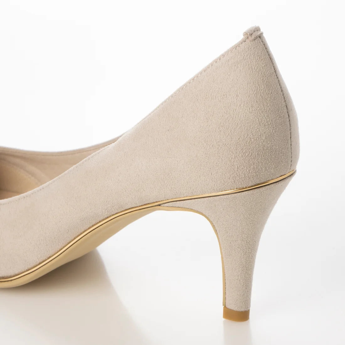 日本製 Launa Lea Rich 7cm Gold Line高跟鞋 (80001D) (L 米色 S / L Beige S)