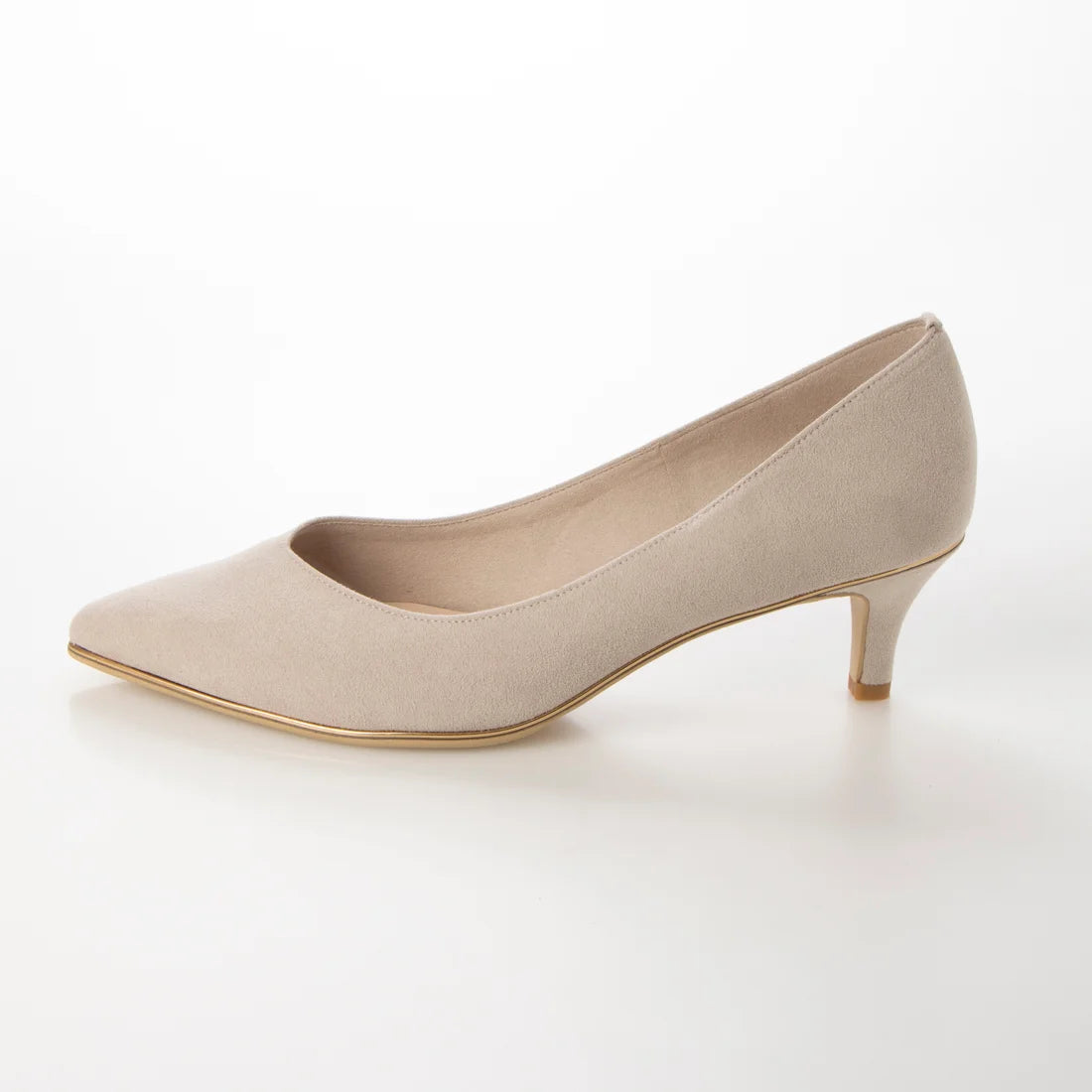 日本製 Launa Lea Rich 5cm Gold Line高跟鞋 (80009D) (L 米色 S / L Beige S)