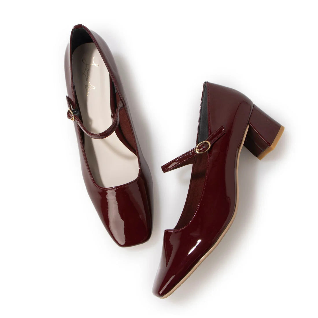 日本製 Launa lea Square 至 Mary Jane 高跟鞋 (0533)(Bordeaux E)