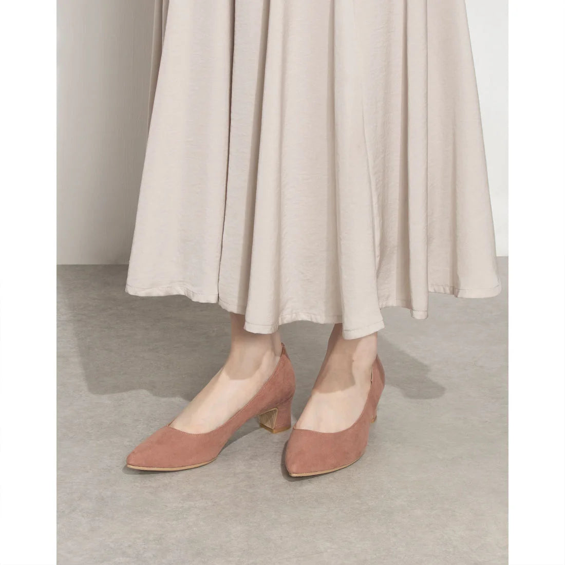 日本製 Launa lea 厚跟淺口鞋 (0486)(PK beige S)